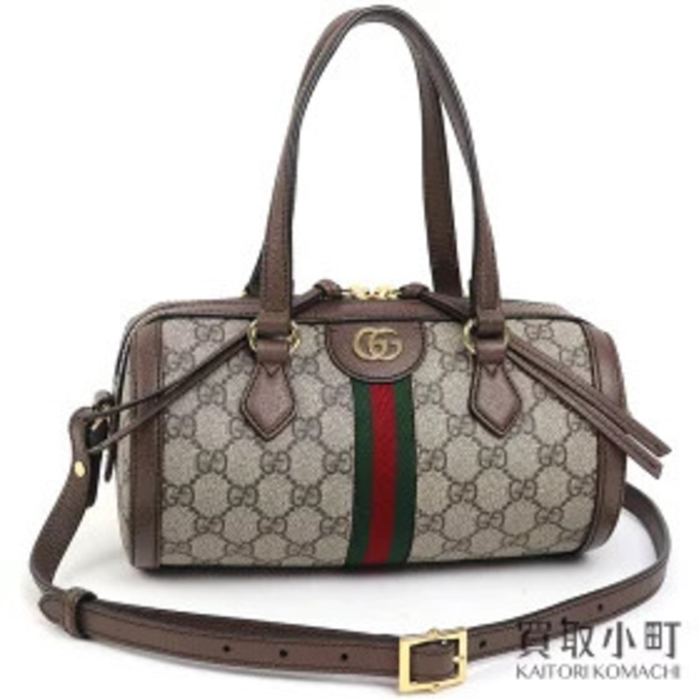 Gucci Ophidia GG Top Handle Bag Supreme Canvas Web Shoulder Boston Double G